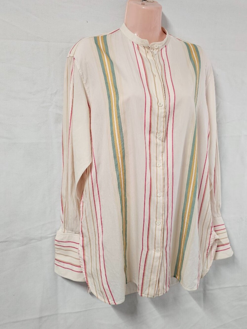 CELINE Button Up Women Size 36 Striped Cotton blend - Picture 1 of 16